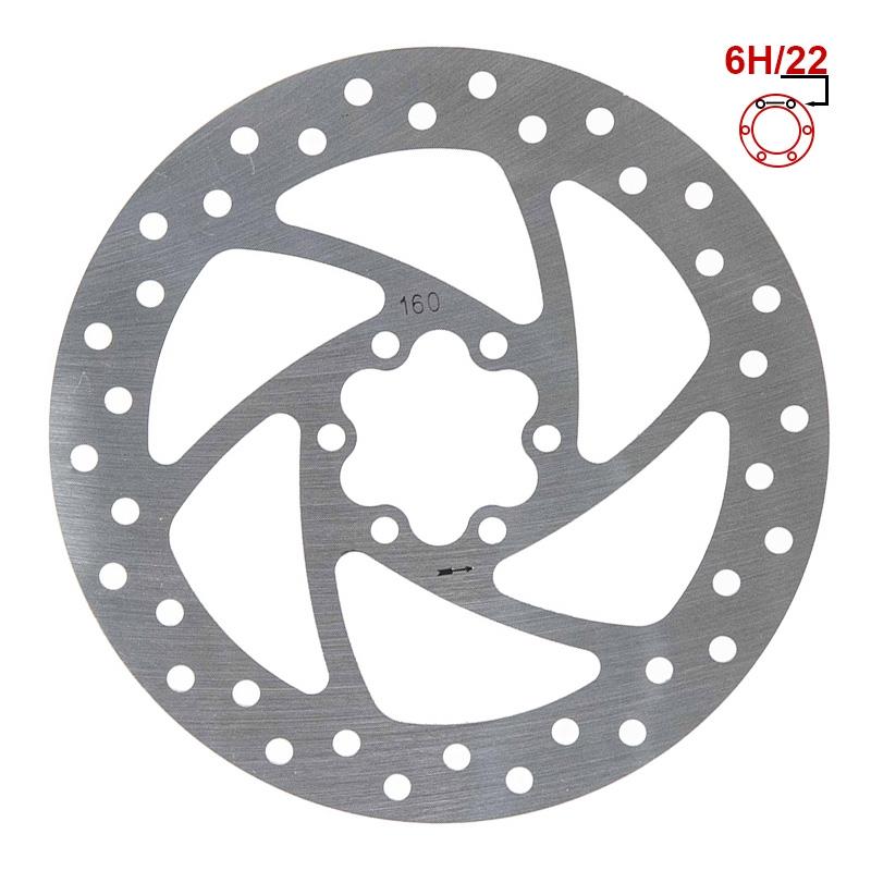 Disco de freno 160mm 6H plata